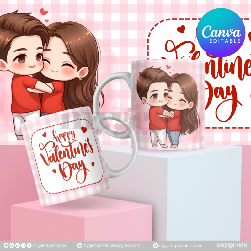 20+ Designs | Valentine Mug Design Template 11oz | Canva PRO Editble - Image 23