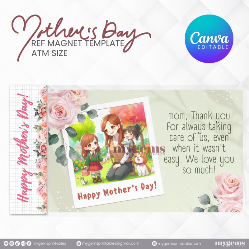 20 Designs | Mother's Day Ref Magnet Template | Canva PRO Editable | Ready to Print - Image 21