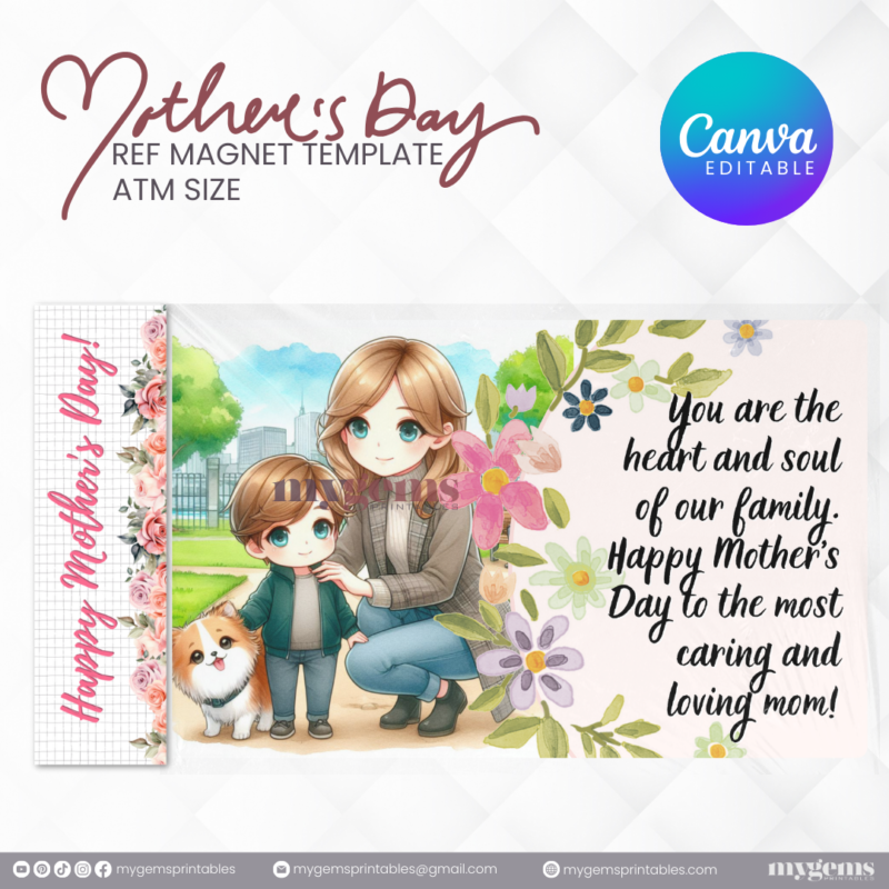 20 Designs | Mother's Day Ref Magnet Template | Canva PRO Editable | Ready to Print - Image 13