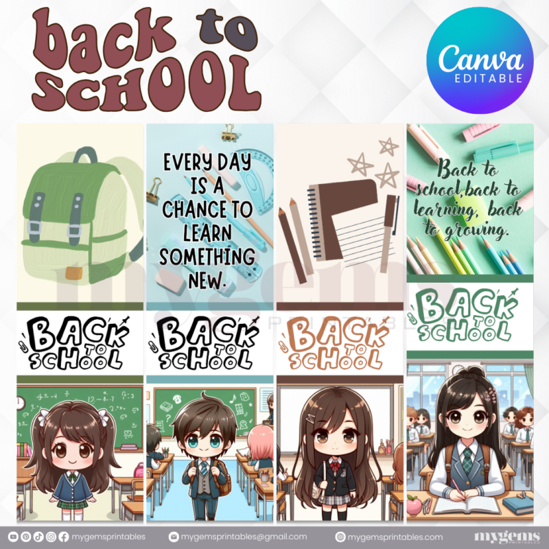 20 Designs | Back to School Pen Sleeve Template | Canva Editable | Ready to Print - Image 6