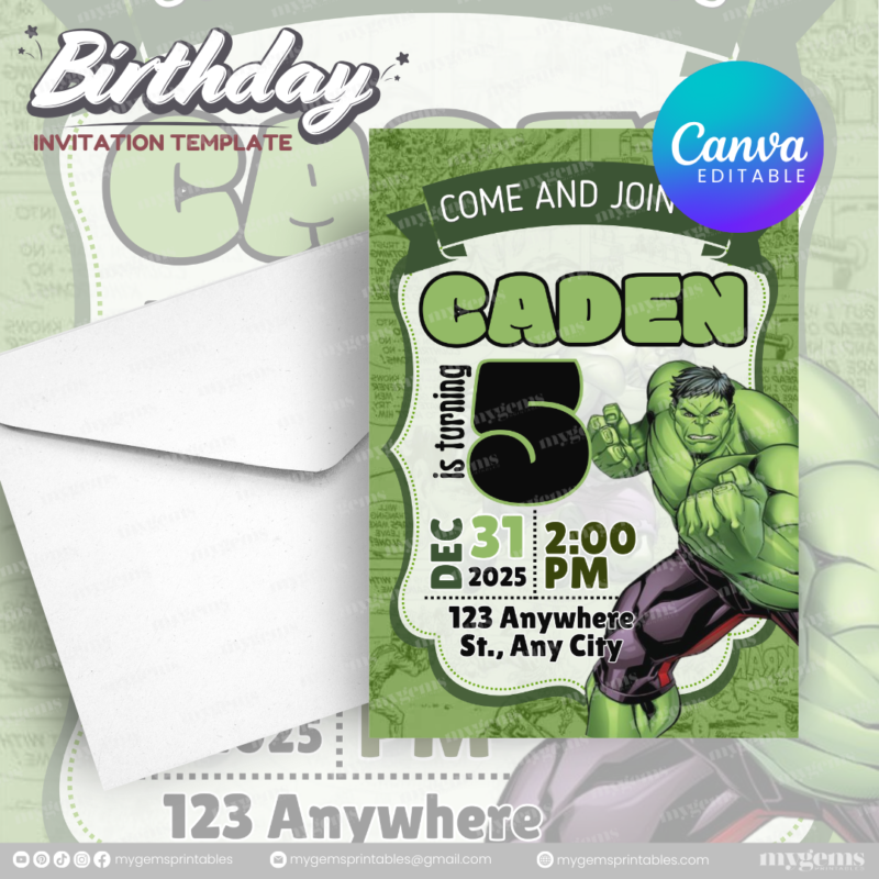 51 Designs | Cartoon-Anime-Chibi Themed Birthday Invitation Template | Canva Editable - Image 10