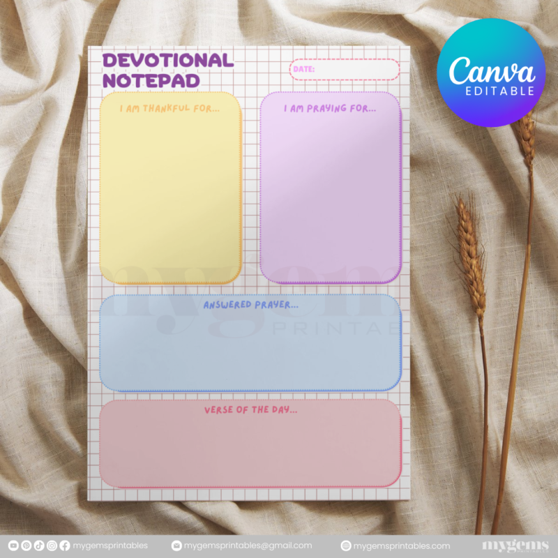 20 Designs | Devotional Notepad Template  | Canva Editable - Image 8