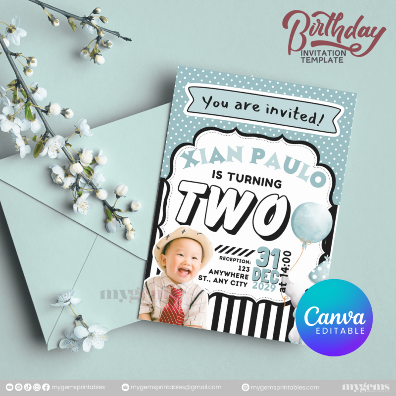 15 Designs | Birthday Invitation Template | Canva PRO Editble - Image 11
