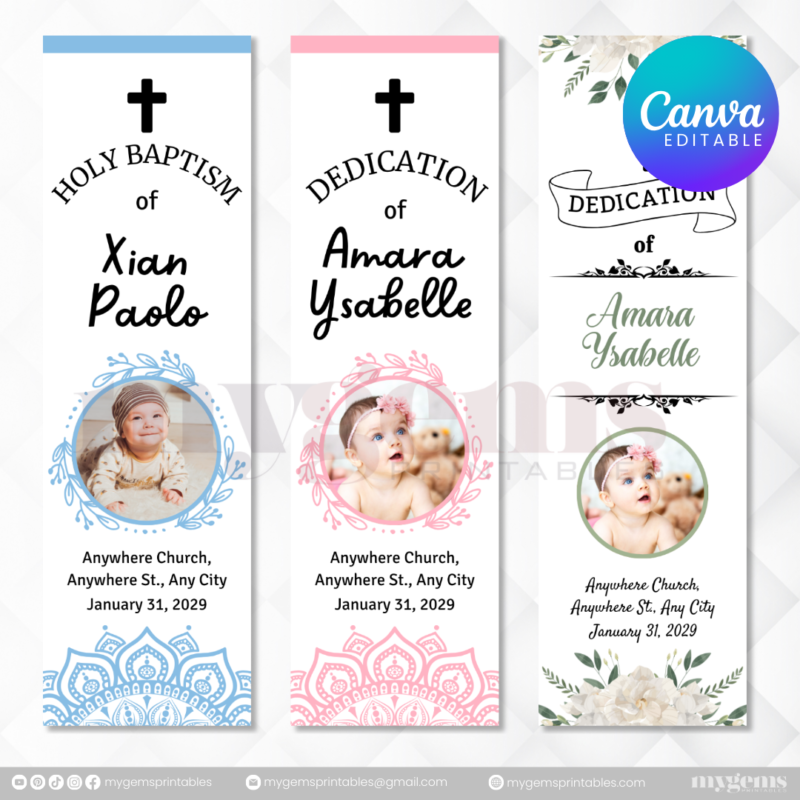 20+ Designs | Christening Candle Sticker Template | Canva Editable - Image 9