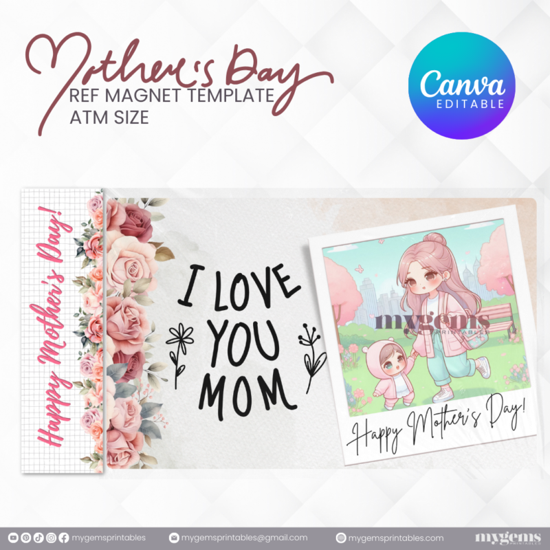 20 Designs | Mother's Day Ref Magnet Template | Canva PRO Editable | Ready to Print - Image 14