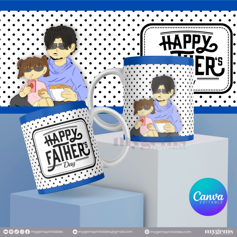 20 Designs | Father's Day Mug Design Template 11oz | Canva Editable | Ready to Print - Image 16