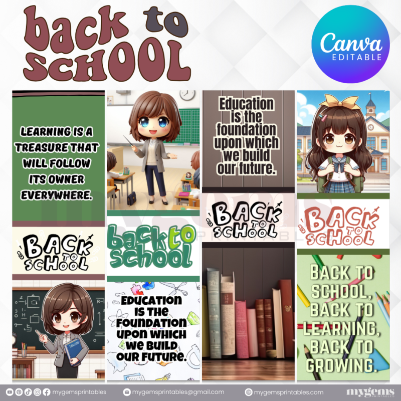 20 Designs | Back to School Pen Sleeve Template | Canva Editable | Ready to Print - Image 7