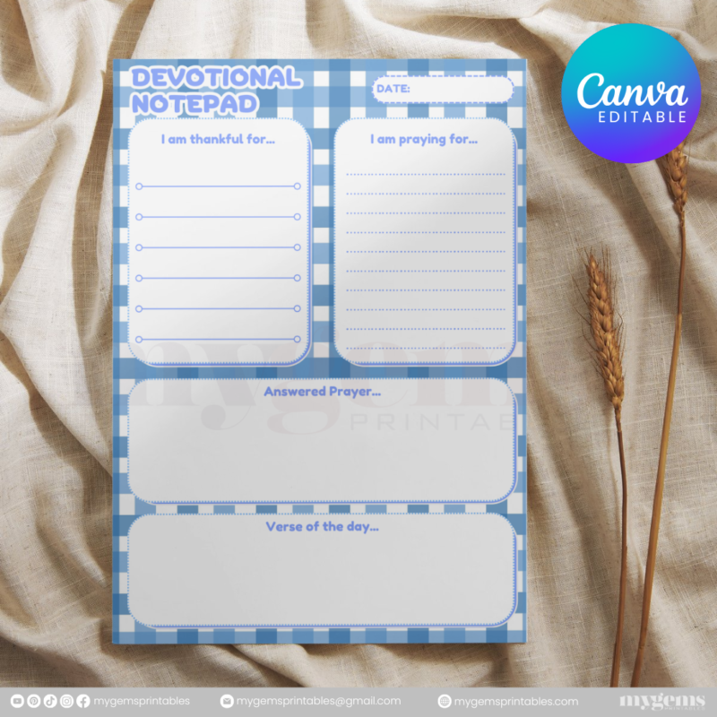 20 Designs | Devotional Notepad Template  | Canva Editable - Image 9