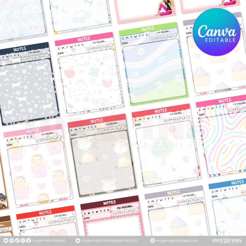 140+ Designs | Notepad Template (5.4 X 7 INCHES)  | Canva PRO Editable - Image 10