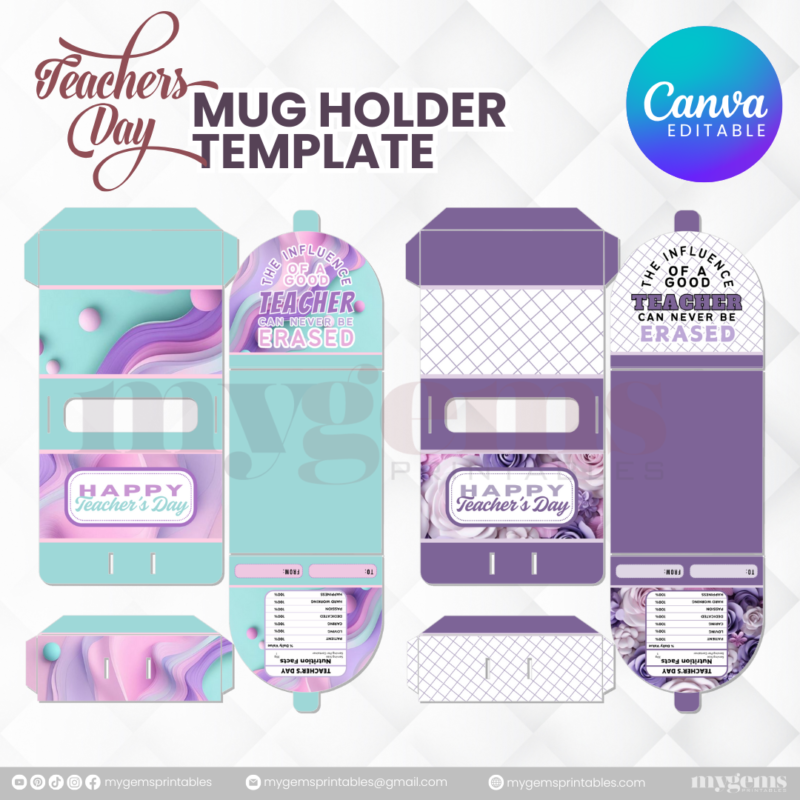 30 Designs | Teacher's Day Mug Holder Template  | Canva Editable - Image 8