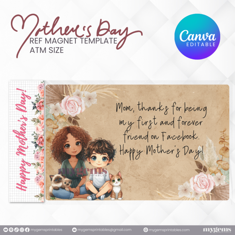 20 Designs | Mother's Day Ref Magnet Template | Canva PRO Editable | Ready to Print - Image 15