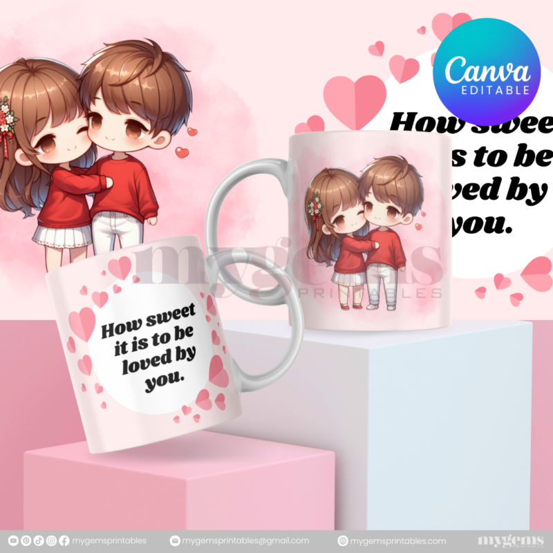 20+ Designs | Valentine Mug Design Template 11oz | Canva PRO Editble - Image 27