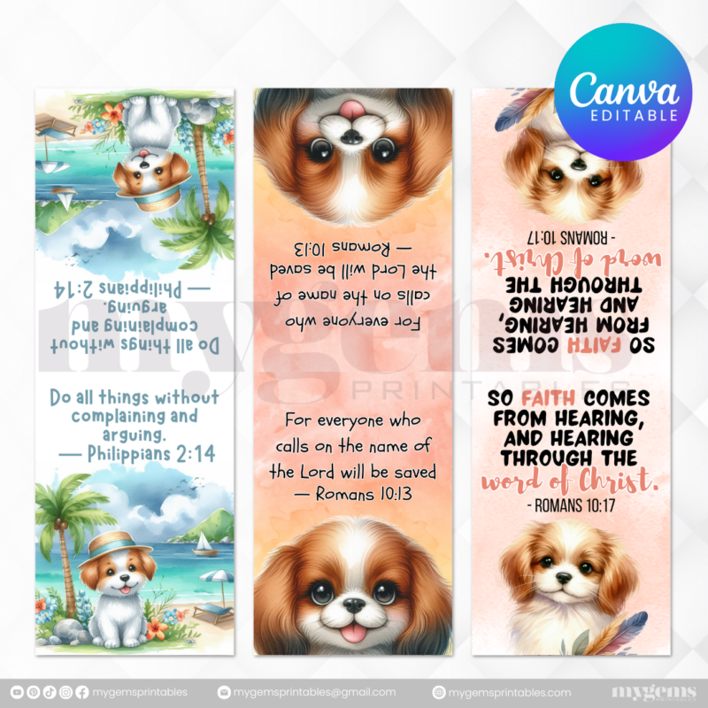 30 Designs | Bible Verse Magnetic Bookmark Template  | Canva Editable - Image 3