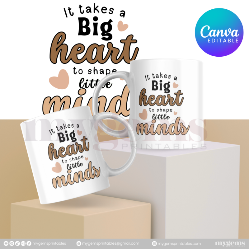 30 Designs | Teacher's Day Mug Design Template  | Canva Editable - Image 20
