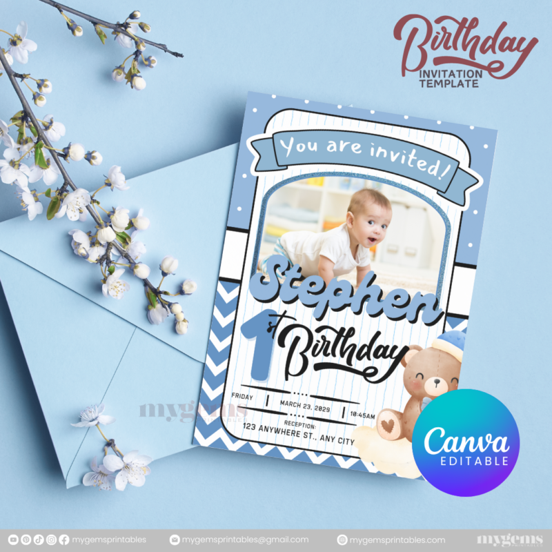 15 Designs | Birthday Invitation Template | Canva PRO Editble - Image 13