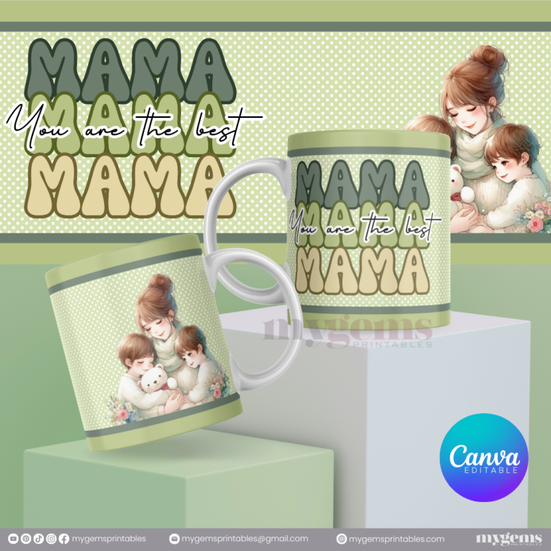 20 Designs | Mother's Day Mug Design Template 11oz | Canva Editable | Ready to Print - Image 17