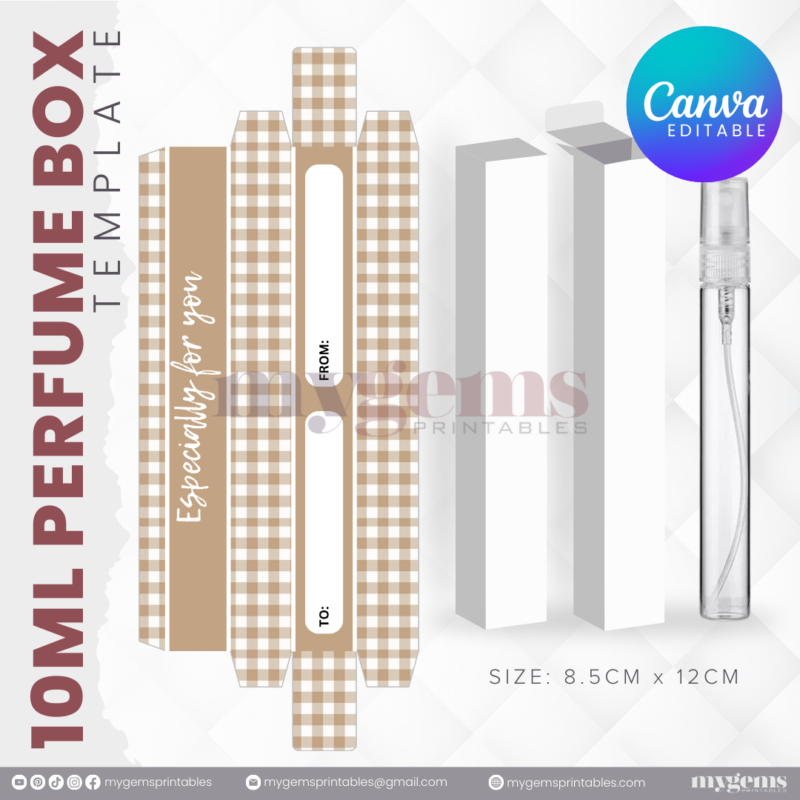 30 Designs | 10ML Perfume Box Template | Canva Editable - Image 11