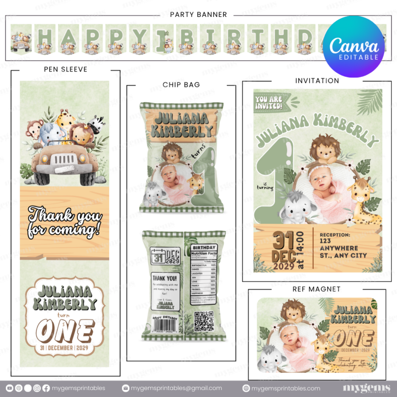 14 Designs | Birthday Bundle Template | Canva PRO Editable - Image 2