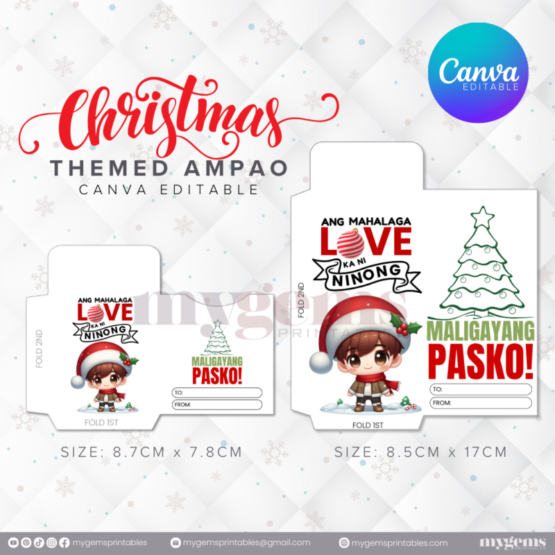 60 Designs | Christmas Themed Ampao Template | Canva Editable - Image 48