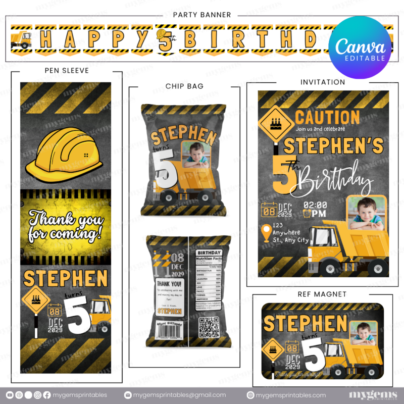 14 Designs | Birthday Bundle Template | Canva PRO Editable - Image 5