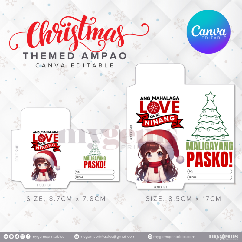 60 Designs | Christmas Themed Ampao Template | Canva Editable - Image 50