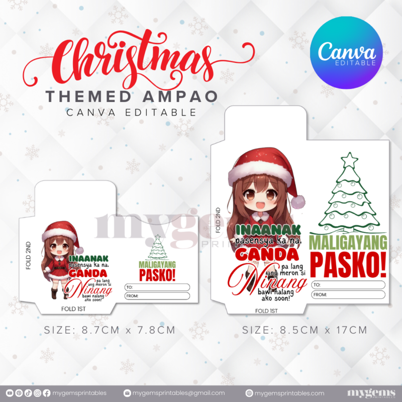 60 Designs | Christmas Themed Ampao Template | Canva Editable - Image 52