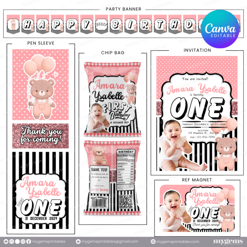 14 Designs | Birthday Bundle Template | Canva PRO Editable - Image 6