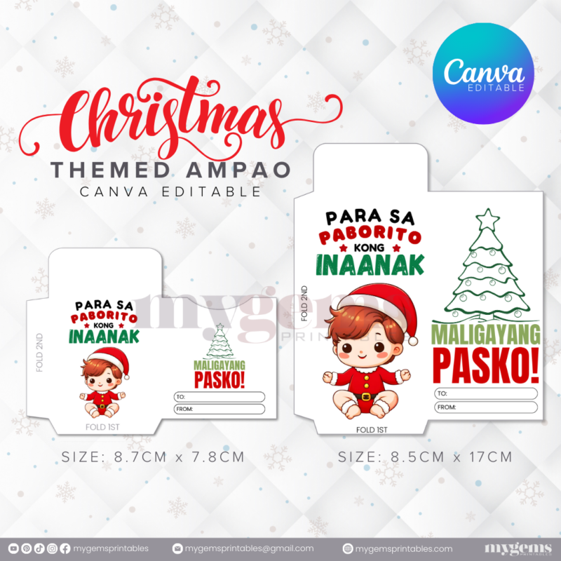60 Designs | Christmas Themed Ampao Template | Canva Editable - Image 54