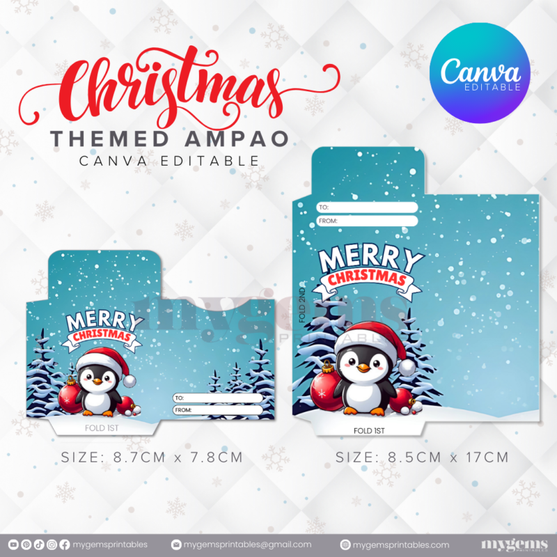 60 Designs | Christmas Themed Ampao Template | Canva Editable - Image 40