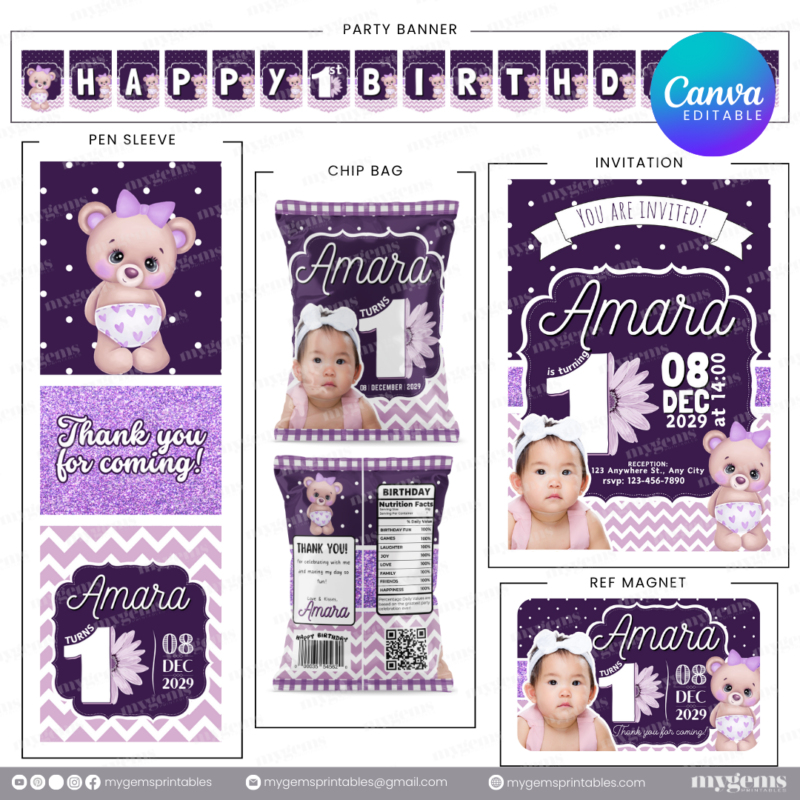 14 Designs | Birthday Bundle Template | Canva PRO Editable - Image 7