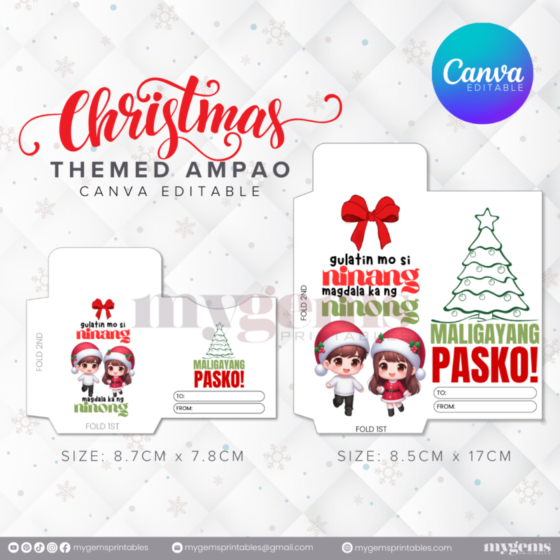 60 Designs | Christmas Themed Ampao Template | Canva Editable - Image 55