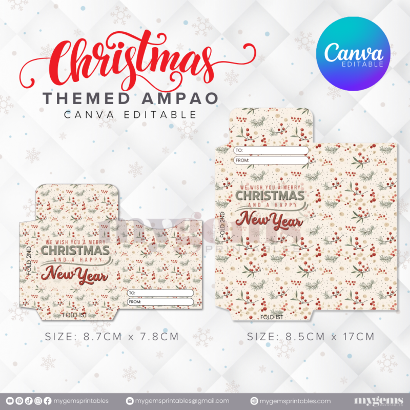 60 Designs | Christmas Themed Ampao Template | Canva Editable - Image 22