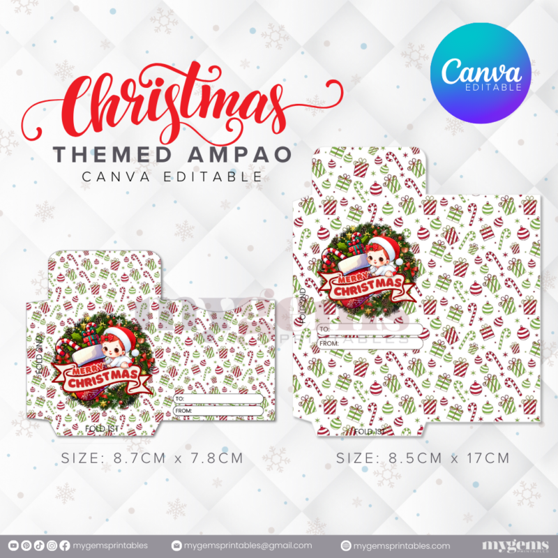 60 Designs | Christmas Themed Ampao Template | Canva Editable - Image 24