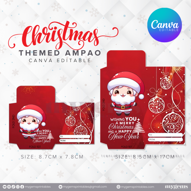 60 Designs | Christmas Themed Ampao Template | Canva Editable - Image 30