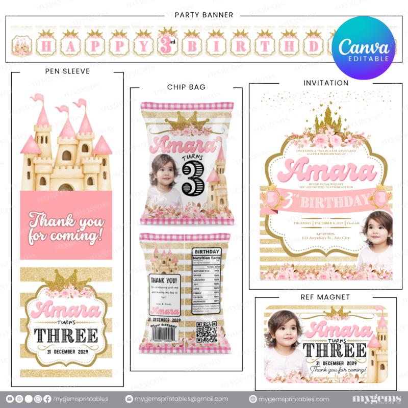 14 Designs | Birthday Bundle Template | Canva PRO Editable - Image 8