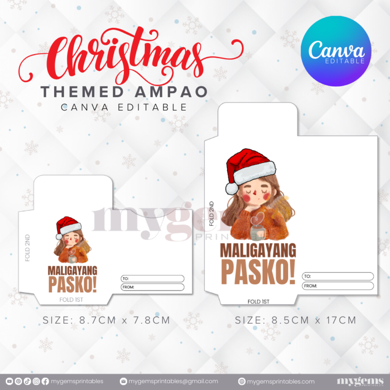 60 Designs | Christmas Themed Ampao Template | Canva Editable - Image 56