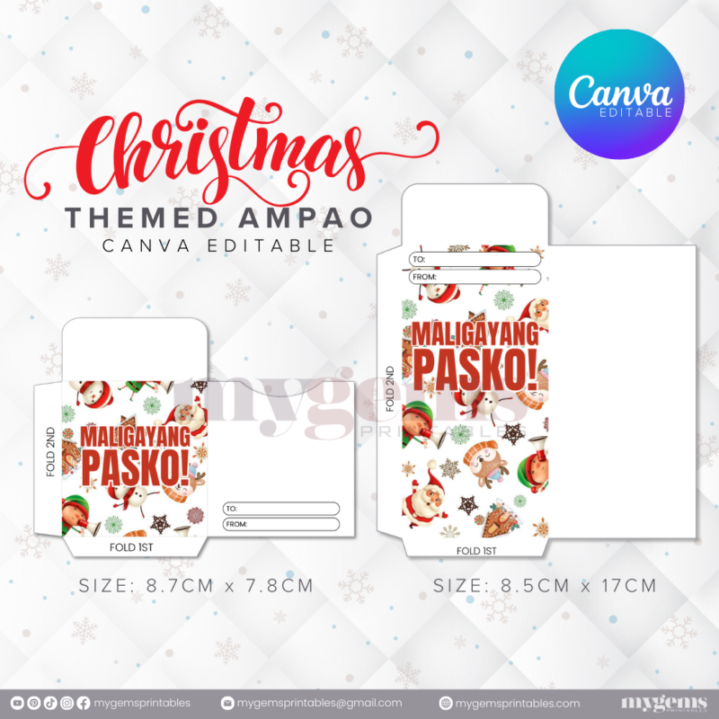 60 Designs | Christmas Themed Ampao Template | Canva Editable - Image 16