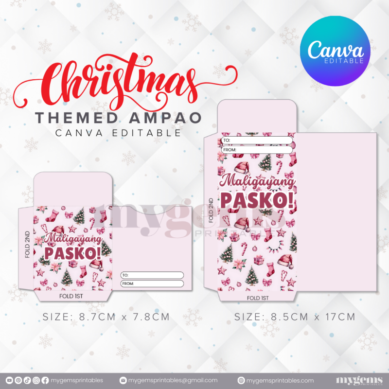 60 Designs | Christmas Themed Ampao Template | Canva Editable - Image 17