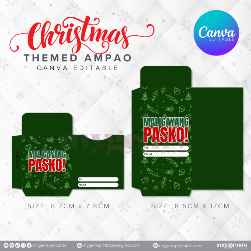 60 Designs | Christmas Themed Ampao Template | Canva Editable - Image 19