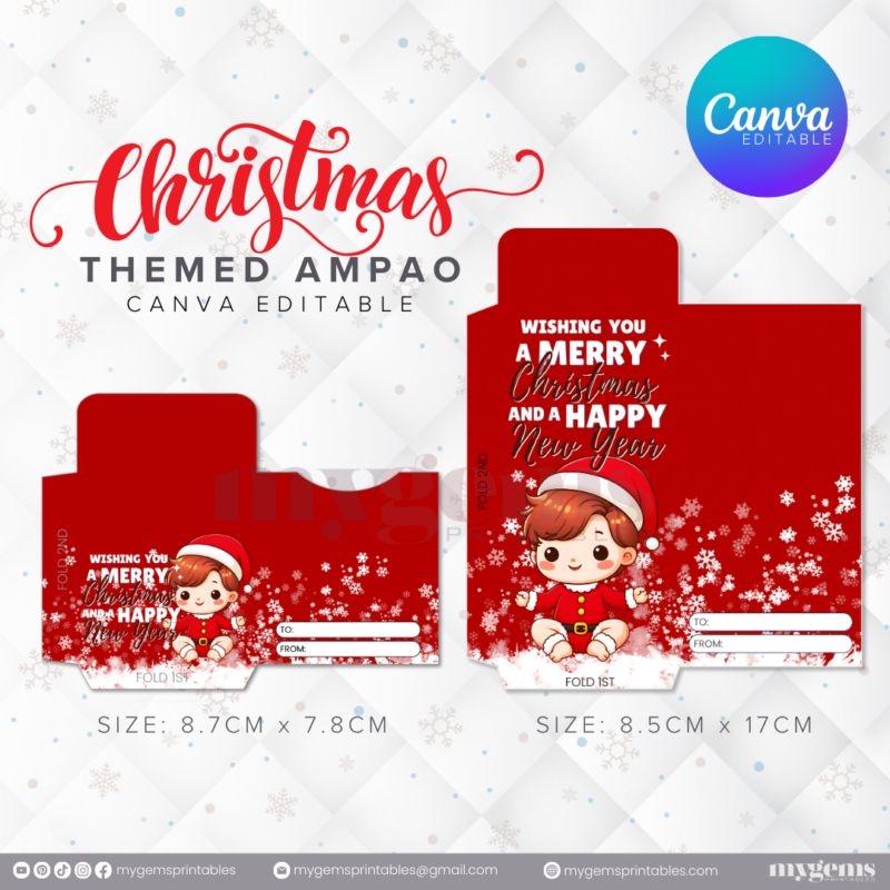 60 Designs | Christmas Themed Ampao Template | Canva Editable - Image 21