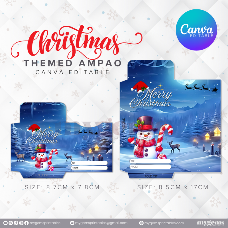 60 Designs | Christmas Themed Ampao Template | Canva Editable - Image 61