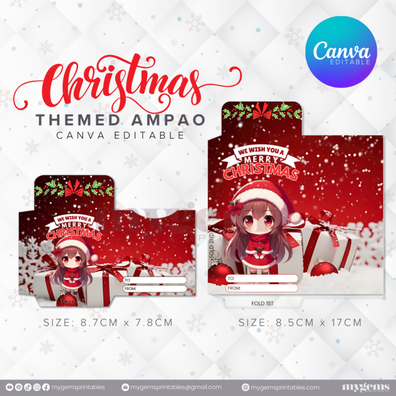 60 Designs | Christmas Themed Ampao Template | Canva Editable - Image 2
