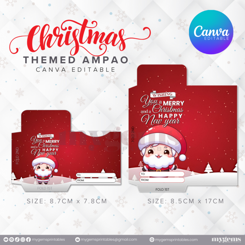 60 Designs | Christmas Themed Ampao Template | Canva Editable - Image 3