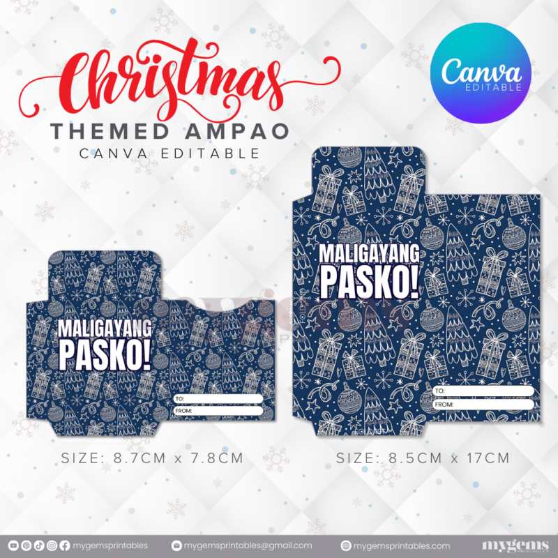 60 Designs | Christmas Themed Ampao Template | Canva Editable - Image 8