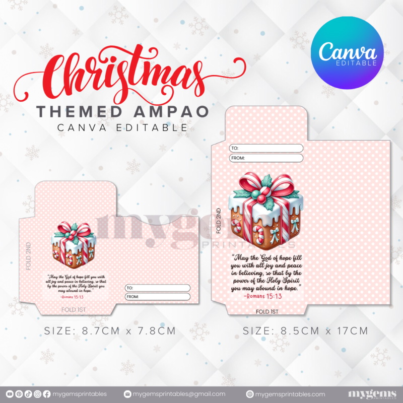 60 Designs | Christmas Themed Ampao Template | Canva Editable - Image 9