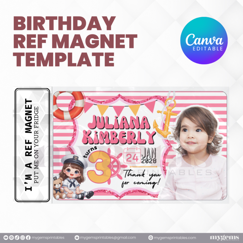 14 Designs | Birthday Ref Magnet Template | Canva PRO Editable - Image 4