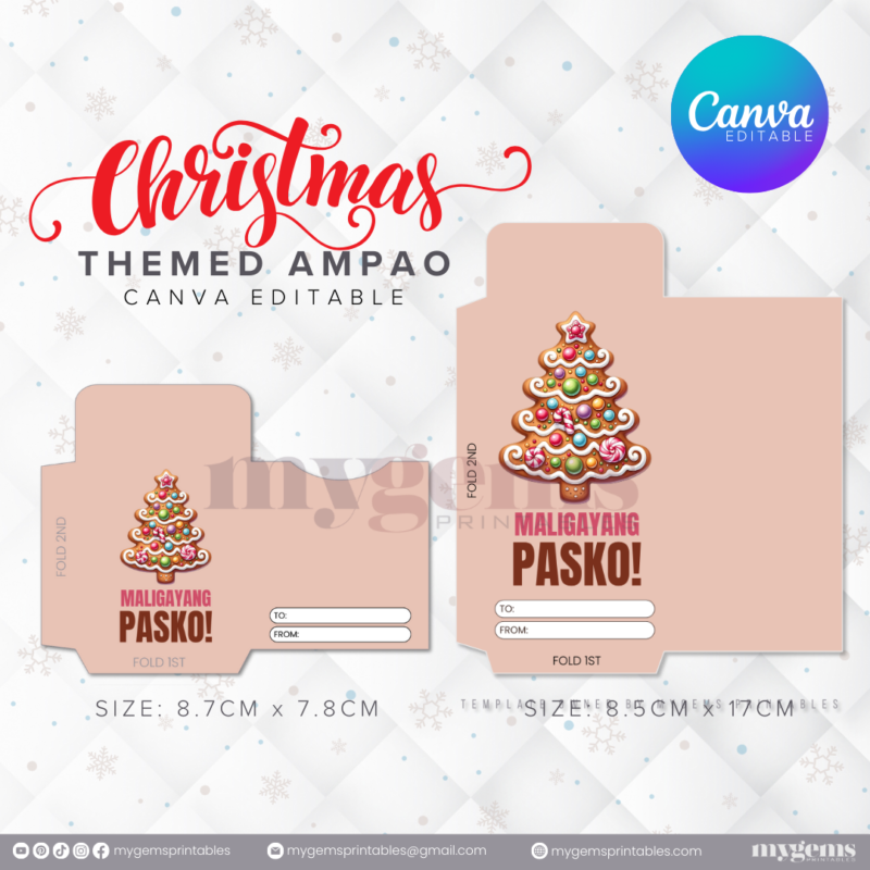 60 Designs | Christmas Themed Ampao Template | Canva Editable - Image 10
