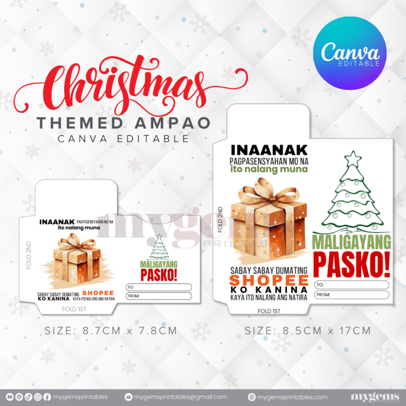60 Designs | Christmas Themed Ampao Template | Canva Editable - Image 59