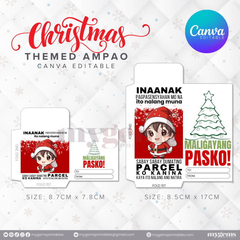 60 Designs | Christmas Themed Ampao Template | Canva Editable - Image 60