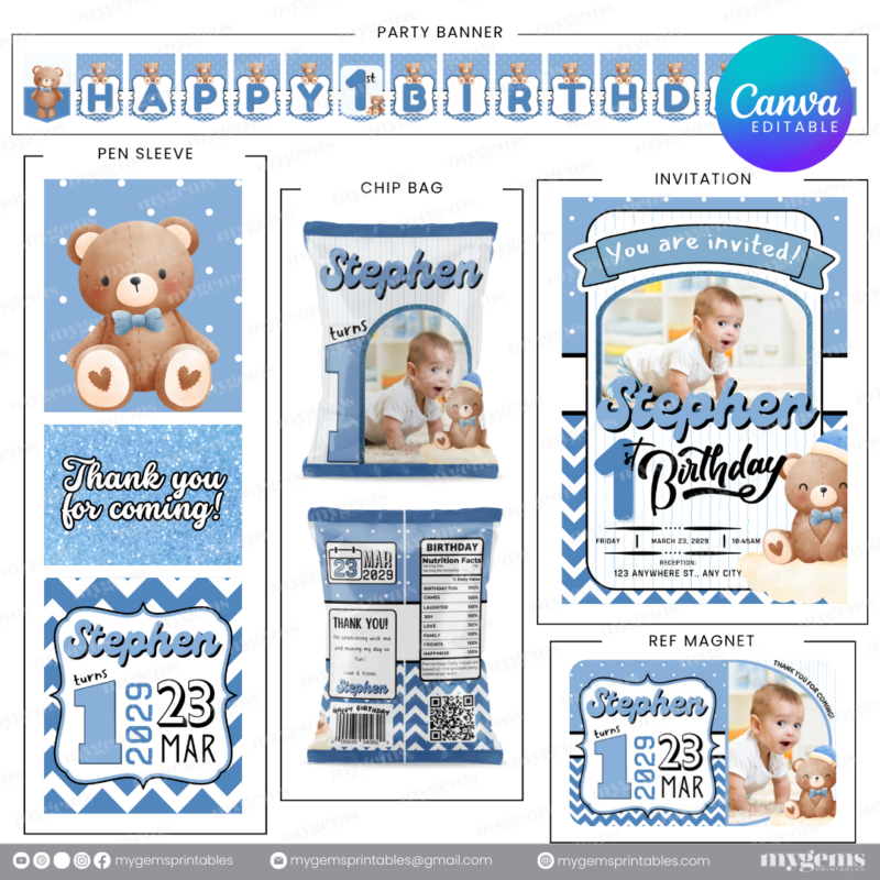 14 Designs | Birthday Bundle Template | Canva PRO Editable - Image 13